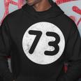 Sheldon Nerdy Numero 73 Outline Circle Regalo Felpa con cappuccio Regalos divertidos