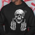 Skull Skeleton Middle Finger Adult Humour F You Kapuzenpullover Lustige Geschenke