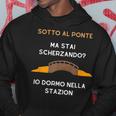 Sotto Il Pontos Ma Stai Scherzando Io Dormo Nella Stazione Felpa con cappuccio Regalos divertidos