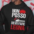 Taglialegna Non Posso Devo Fare Legna Boscaiolo Sega Catena Felpa con cappuccio Regalos divertidos