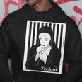 Tecno Suora Techno Religion Rave Hardcore Techno Music Felpa con cappuccio Regalos divertidos