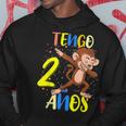 Tengo 2 Años 2º Cumpleaños Mono Sudadera Regalos divertidos