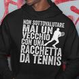 Unecchio Con Una Racchetta Da Tennis Divertente Tennista Felpa con cappuccio Regalos divertidos