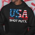 United States Flag Shot Put Usa Team Sport Shot Put Hoodie Personalized Gifts
