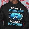 Uomo Born To Scuba Dive Divertente Per Gli Appassionati Di Scuba Felpa con cappuccio Regalos divertidos