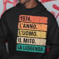 Uomo Compleannointage 1974 L'anno L'uomo Il Mito La Leggenda Felpa con cappuccio Regalos divertidos