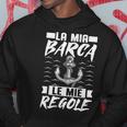 Uomo La Mia Barca Le Mie Regole Capitano Barca Nave Mare Felpa con cappuccio Regalos divertidos