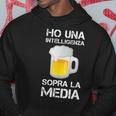 Uomo Magliette Uomo Manica Corta Birra Intelligenza Sopra Media Felpa con cappuccio Regalos divertidos
