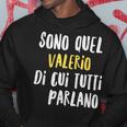 Valerio Maglia Con Testo Divertente Uomo Ragazzo Bambino Felpa con cappuccio Regalos divertidos