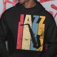Vintage Jazz Musica Lover Sax Ottone Sassofono Strumento Felpa con cappuccio Regalos divertidos