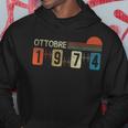Vintage Ottobre 1974 50 Compleanno Anni Uomo Donna Felpa con cappuccio Regalos divertidos