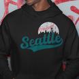 Vintage Seattle Skyline Retro Gameday Baseball Hoodie Personalized Gifts