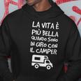 Vita Più Bella Camper Scritte Divertenti Regalo Camperista Felpa con cappuccio Regalos divertidos