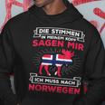 Voices Sagen Ich Muss Nach Norway Elk Flag Norway Kapuzenpullover Lustige Geschenke