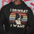 I Do What I Want Border Collieintage Retro Felpa con cappuccio Regalos divertidos