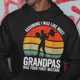 Weightlifting Grandpa Assuming Was Your First Mistake Gym Felpa con cappuccio Regalos divertidos