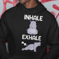 Yoga Inhale Exhale Hippo Felpa con cappuccio Regalos divertidos