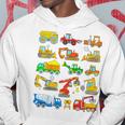 Bambino Camion Cantiereeicoli Costruzione Bambini Scavatore Ruspa Felpa con cappuccio Regalos divertidos