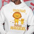 Bambino Leone Sono Grande Fratello Diventerò Un Fratello Maggiore Felpa con cappuccio Regalos divertidos