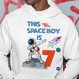 Bambino Nasa Astronauta This Space Boy Is 7 Cool Insignia Logo Felpa con cappuccio Regalos divertidos