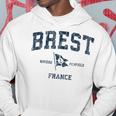 Brest France Drapeau Ancre Marine Sportintage Sweat à capuche Cadeaux drôles