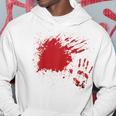Camicia Bianca Insanguinata Camicia Di Schizzi Di Sangue Felpa con cappuccio Regalos divertidos