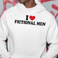 Camicia Da Uomo I Love Fictional I Red Heart Fictional Uomini Divertenti Felpa con cappuccio Regalos divertidos