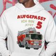 Children's Birthday Feuerwehr Fire Brigade Attention Ich Kapuzenpullover Lustige Geschenke