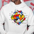 Cubo Magico Rubik Cube Magic Cubo Retro Rubiintage Nerd Felpa con cappuccio Regalos divertidos