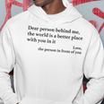 Dear Person Behind Me Positiveibes Positive Message Kapuzenpullover Lustige Geschenke