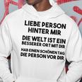 An Die Person Hinter Mir Liebe Person Hinter Mir Kapuzenpullover Lustige Geschenke