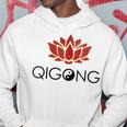 Donna Qigong Chi Kung Lotus Yin Yang Script Con Collo A Felpa con cappuccio Regalos divertidos