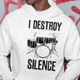 Drumset I Destroy Silence Drum Kit Drum Felpa con cappuccio Regalos divertidos