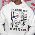 Everything Woke Turns To Shit Felpa con cappuccio Regalos divertidos