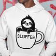 Faultier Und Kaffee Sloffee Lustig Witze Sarkastisch Kapuzenpullover Lustige Geschenke