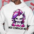 Unicorn Nö Einfach Nö Slogan Kapuzenpullover Lustige Geschenke