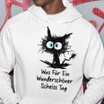 Was Für Ein Wonderschön Scheißtag Scheiss Tag Cat Gray Kapuzenpullover Lustige Geschenke