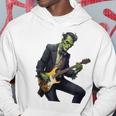 Halloween Cool Monster Playing Electric Guitar Hoodie Funny Gifts