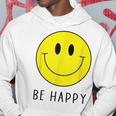Be Happy Cute Yellow Smile Face Sorridente Faccia Felicità Felpa con cappuccio Regalos divertidos