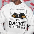 Ich Dackel Jetzt Ins Bett Dachshund Dog Sleeping Dog Kapuzenpullover Lustige Geschenke