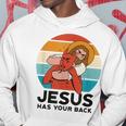 Jesus Has Your Back Tè Religioso Di Ispirazione Cristiana Felpa con cappuccio Regalos divertidos