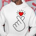 K-Pop Cuore K Pop Musica Corea Simbolo Kpop Dito Mano Felpa con cappuccio Regalos divertidos