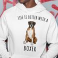 Laita È Migliore Con Un Amante Dei Cani Boxer Felpa con cappuccio Regalos divertidos