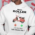 Mein Roller Ruft An Mofa Moped Retro Scooter Gray Kapuzenpullover Lustige Geschenke