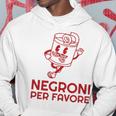 Ni Per Favore Cocktail Front Print Italiano Original Gray Kapuzenpullover Lustige Geschenke