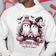 In October We Wear Pink Ghost Witch Breast Cancer Awareness Hoodie Unique Gifts