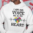 I Am Hisoice He Is My Heart Herzschlag Autism Awareness Son Kapuzenpullover Lustige Geschenke