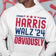 Ovviamente Tim Walz Kamala Harris 2024 Ovviamente Harris Waltz Felpa con cappuccio Regalos divertidos