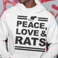 Peace Love And Rats Pet Rat Owner Felpa con cappuccio Regalos divertidos