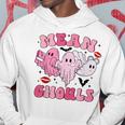 Retro Pink Mean Ghouls Halloween Ghost Let's Go Ghouls Cute Hoodie Funny Gifts